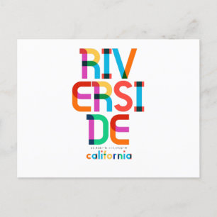 Riverside Californië Mid Century, Pop Art, Briefkaart
