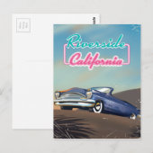Riverside Californië reisposter Briefkaart (Voorkant / Achterkant)