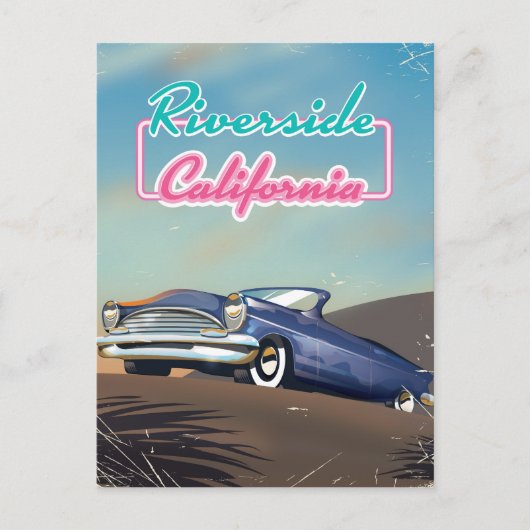 Riverside Californië reisposter Briefkaart (Voorkant)