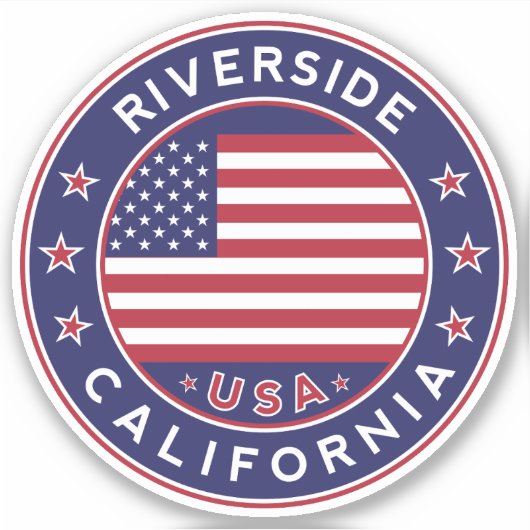 Riverside Californië, Riverside Sticker (Voorkant)