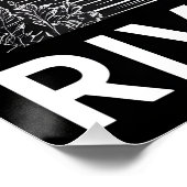 Riverside Californië Zwart Wit Houtsnede Perfect Poster (Hoek)