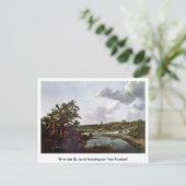 Riverside door Jacob Isaackszoon Van Ruisdael Briefkaart (Staand voorkant)