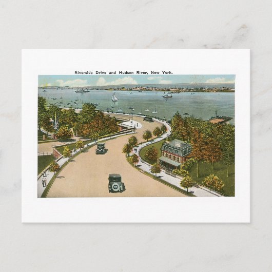 Riverside Drive, Hudson River, NY Briefkaart (Voorkant)