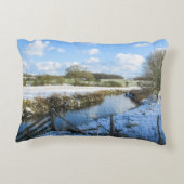 Riverside Engels Winter Walk - Gepersonaliseerd Accent Kussen (Achterkant)