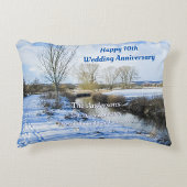 Riverside Engels Winter Walk - Gepersonaliseerd Accent Kussen