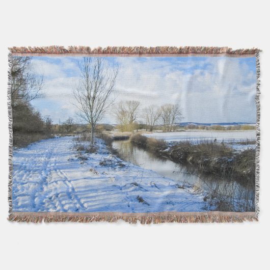 Riverside Engels Winter Walk - Gepersonaliseerd Deken (Voorkant)