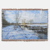 Riverside Engels Winter Walk - Gepersonaliseerd Deken