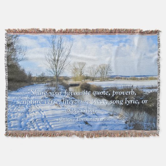 Riverside Engels Winter Walk - Gepersonaliseerd Deken