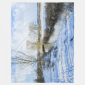 Riverside Engels Winter Walk - Gepersonaliseerd Fleece Deken (Voorkant)