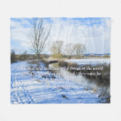 Riverside Engels Winter Walk - Gepersonaliseerd Fleece Deken