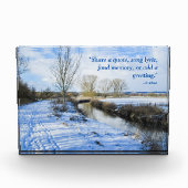 Riverside Engels Winter Walk - Gepersonaliseerd Fotoblokken (Voorkant)