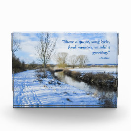 Riverside Engels Winter Walk - Gepersonaliseerd Fotoblokken