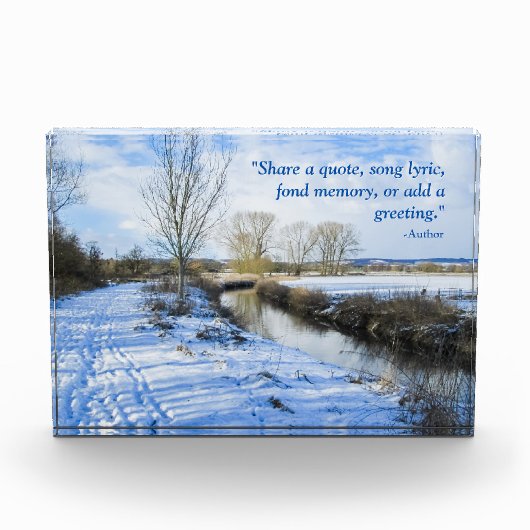 Riverside Engels Winter Walk - Gepersonaliseerd Fotoblokken (Voorkant)