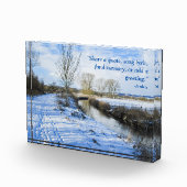 Riverside Engels Winter Walk - Gepersonaliseerd Fotoblokken (Rechts)