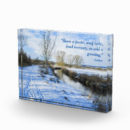Riverside Engels Winter Walk - Gepersonaliseerd Fotoblokken