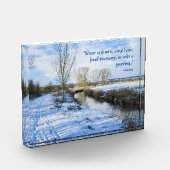 Riverside Engels Winter Walk - Gepersonaliseerd Fotoblokken (Links)