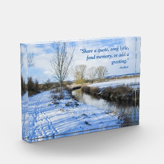 Riverside Engels Winter Walk - Gepersonaliseerd Fotoblokken (Links)