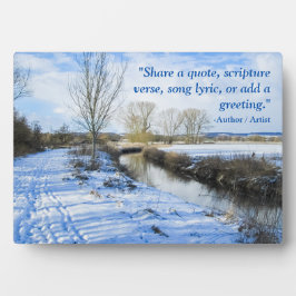 Riverside Engels Winter Walk - Gepersonaliseerd Fotoplaat