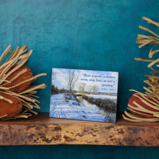 Riverside Engels Winter Walk - Gepersonaliseerd Fotoplaat (Zijkant)