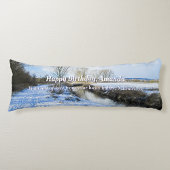 Riverside Engels Winter Walk - Gepersonaliseerd Lichaamskussen