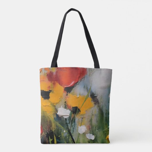Riverside – Expressieve Abstracte Weide Tote Bag (Achterkant)