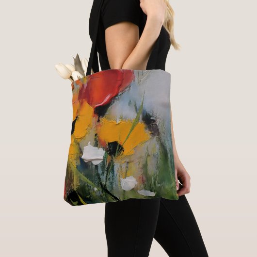 Riverside – Expressieve Abstracte Weide Tote Bag (Dichtbij)