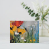 Riverside – Expressive Abstract Meadow Briefkaart (Staand voorkant)