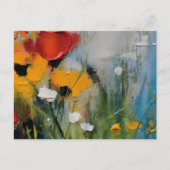 Riverside – Expressive Abstract Meadow Briefkaart (Voorkant)