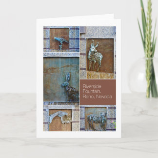 Riverside Fountain Figures fotocollage Reno, NV Kaart