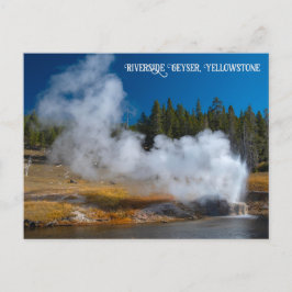 Riverside Geyser Eruption Yellowstone Briefkaart