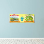 Riverside Grape LabelOntario, CA Canvas Afdruk (Insitu (Houten vloer))