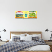 Riverside Grape LabelOntario, CA Canvas Afdruk (Insitu (Slaapkamer))