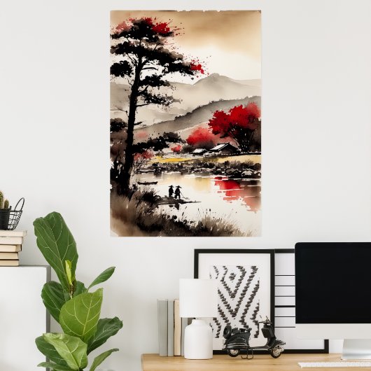 Riverside Harvest Melody Poster (Thuiskantoor)