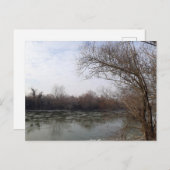 Riverside in de winter briefkaart (Voorkant / Achterkant)