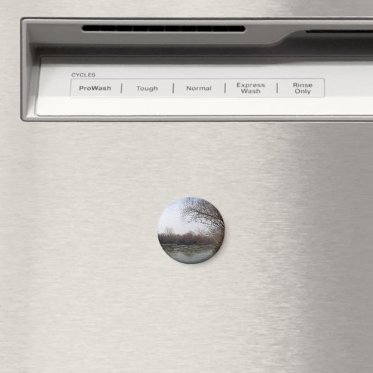 Riverside in de winter magneet (Insitu (Vaatwasser))