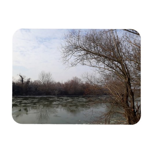 Riverside in de winter magneet (Horizontaal)