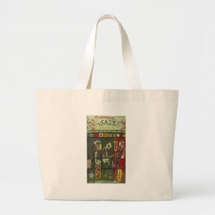 riverside jazz grote tote bag