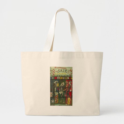riverside jazz grote tote bag (Voorkant)