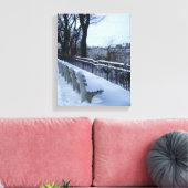 Riverside Park NYC Winter Snow New York City Canvas Afdruk (Insitu (Woonkamer))