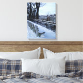 Riverside Park NYC Winter Snow New York City Canvas Afdruk (Insitu (Slaapkamer))