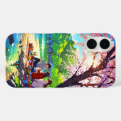 Riverside Picnic - Gezellige Anime Spring Art Case-Mate iPhone Case (Achterkant (horizontaal))