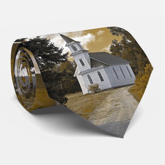 Riverside Presbyteriaanse kerk 1800s sepia Stropdas (Opgerold)