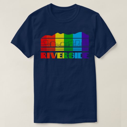 Riverside Pride Riverside LGBT Gift LGBTQ Onderste T-shirt (Design voorkant)