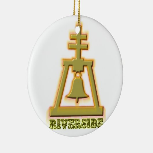 Riverside Raincross Keramisch Ornament (Rechts)