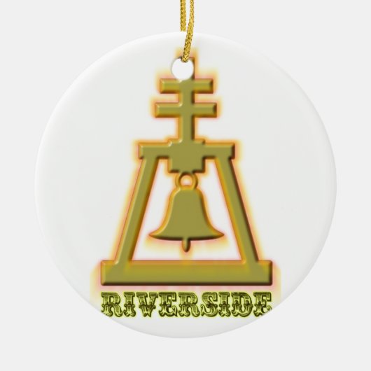 Riverside Raincross Keramisch Ornament (Voorkant)