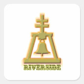 Riverside Raincross Vierkante Sticker (Voorkant)