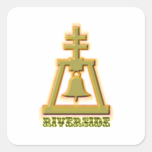 Riverside Raincross Vierkante Sticker