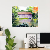 "RIVERSIDE REFLECTIONS" - ART - HARRIET DAVIDSOHN POSTER (Thuiskantoor)