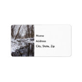 Riverside Sneeuwadreslabel Etiket (Voorkant)