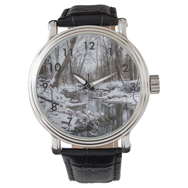 Riverside Snow Horloge (Voorkant)
